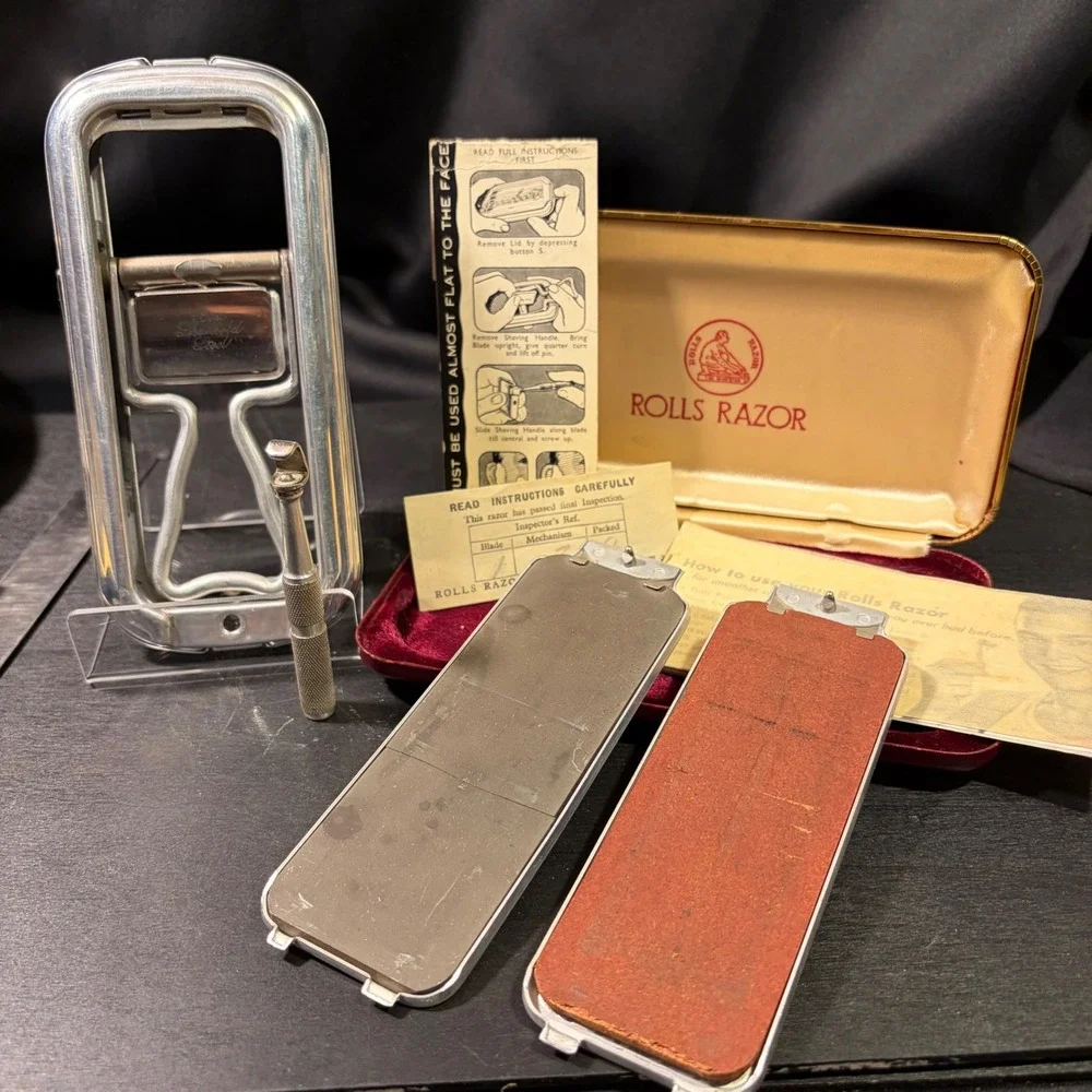 Vintage Rolls Razor Imperial No. 2 Sheffield Steel Safety Razor Set with Box